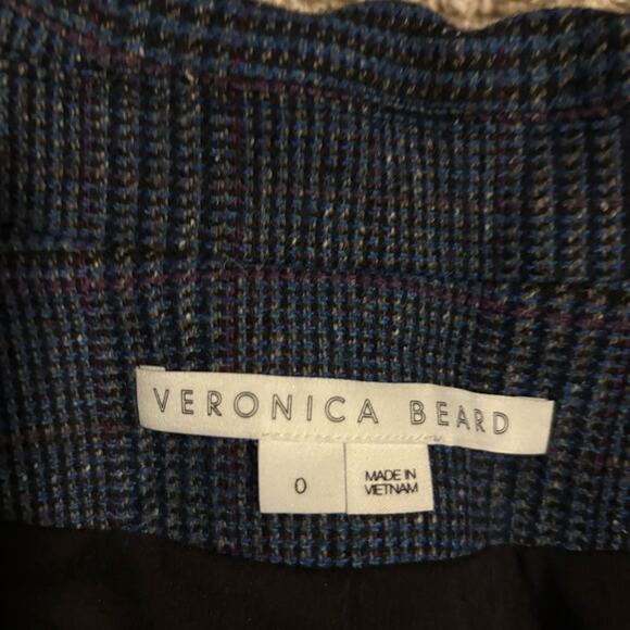 Veronica Beard Fabiola Glen Plaid Peak Lapel Crop Blazer size 0 - Picture 8 of 12